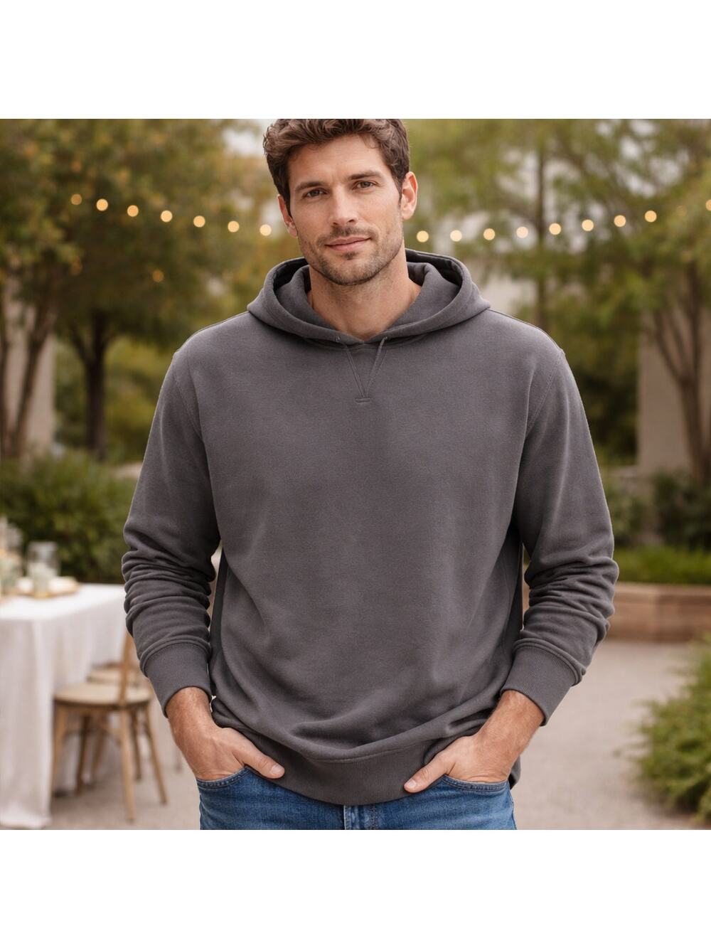 Swet Tailor SZ XXL Lightweight Men's Grey Swet Hoodie Sweatshirt